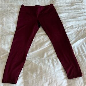 Fleece lined 90 Degree by Regkex Maroon Leggings